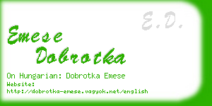 emese dobrotka business card